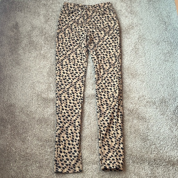 WeWoreWhat Leopard Split Hem Pants - Picture 2 of 10